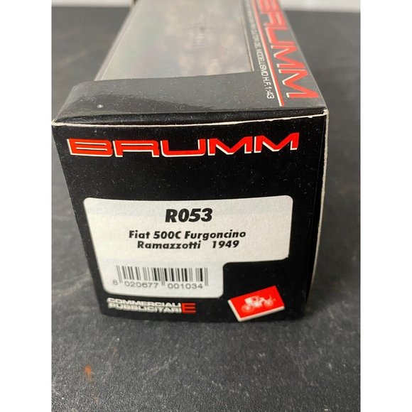 Brumm Metal Model R53 FIAT 500 PUBBLICITARIO 500C RAMAZZOTTI  1/43 red van - Picture 3 of 5